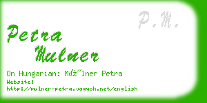 petra mulner business card